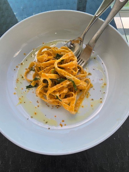Creamy tagliatelle with fresh herbs